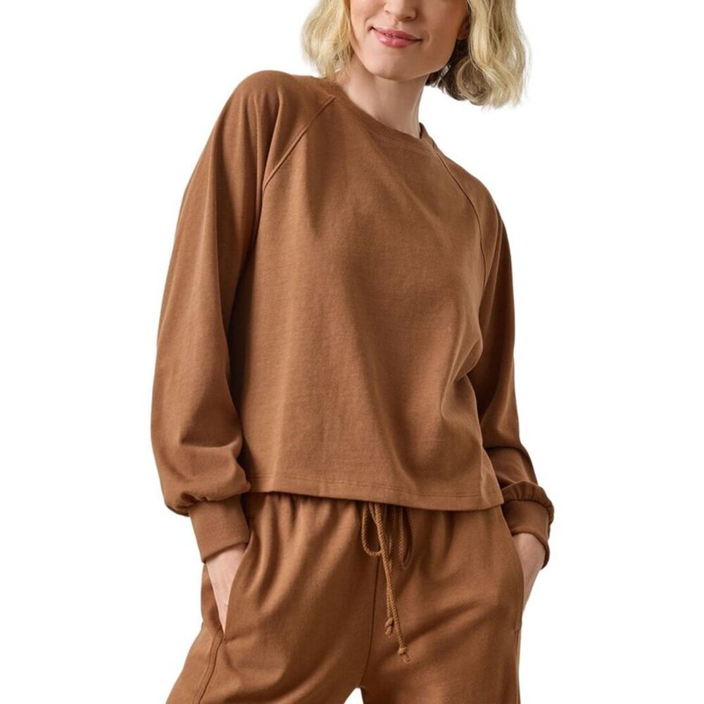 Lilla P Womens  Pleat Back Crewneck